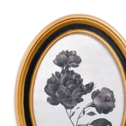 Kirklands Home Oval Black Floral Framed Art Print Clearance