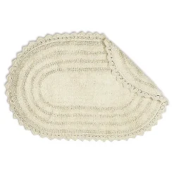 Kirklands Home Oval Classic Crochet Bath Mat Ivory Sale