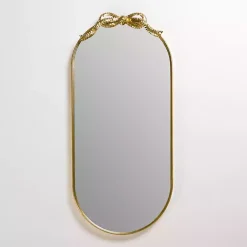 Kirklands Home Oval Gold Bow Metal Wall Mirror Hot