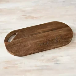 Kirklands Home Oval Made with Love Serving Board Brown Outlet