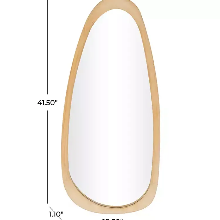 Kirklands Home Oval Natural Wood Wall Mirror New