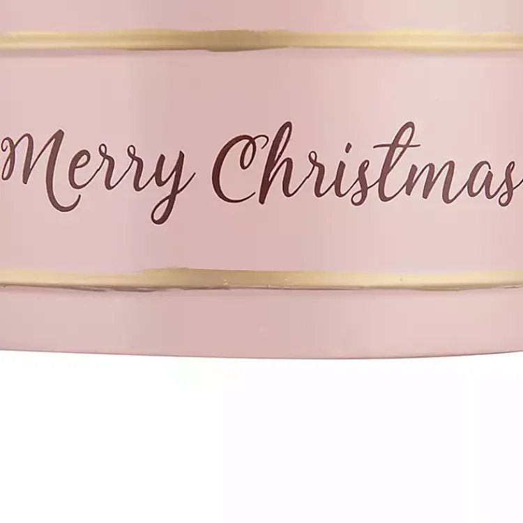 Christmas Decorations>Kirklands Home Oval Iron Merry Christmas Baskets, Set of 2 Pink
