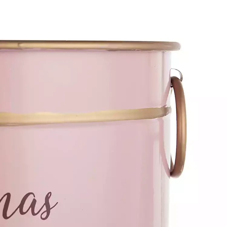 Christmas Decorations>Kirklands Home Oval Iron Merry Christmas Baskets, Set of 2 Pink