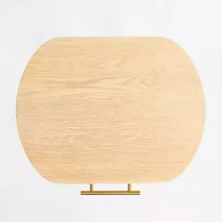 Kirklands Home Oval Ribbed Single Drawer Accent Table Tan Discount