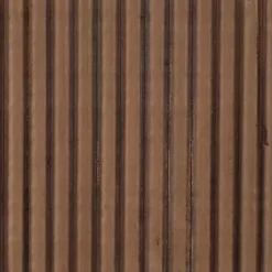 Kirklands Home Oval Walnut Ribbed Wood Wall Mirror Hot