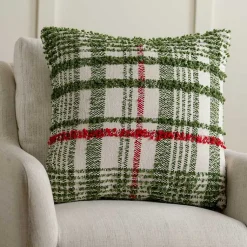 Pillows>Kirklands Home Oversized Green Plaid Pillow