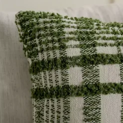 Pillows>Kirklands Home Oversized Green Plaid Pillow