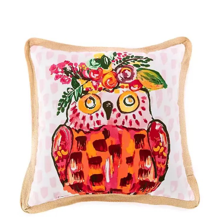Kirklands Home Owl Be There Jute Trim Outdoor Pillow Outlet