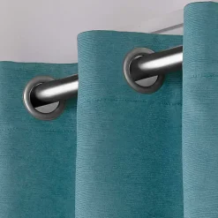 Kirklands Home Oxford Teal Thermal Curtain Panel Set, 84 in. Online
