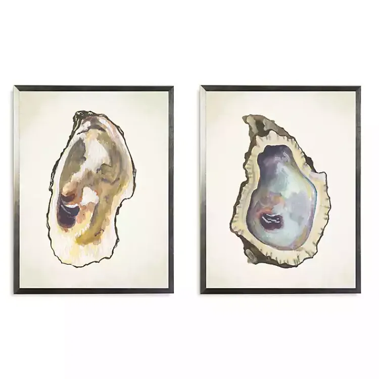 Kirklands Home Oyster Shells Framed Art Prints, Set of 2 Clearance