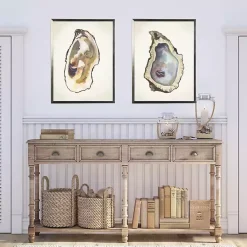 Kirklands Home Oyster Shells Framed Art Prints, Set of 2 Clearance