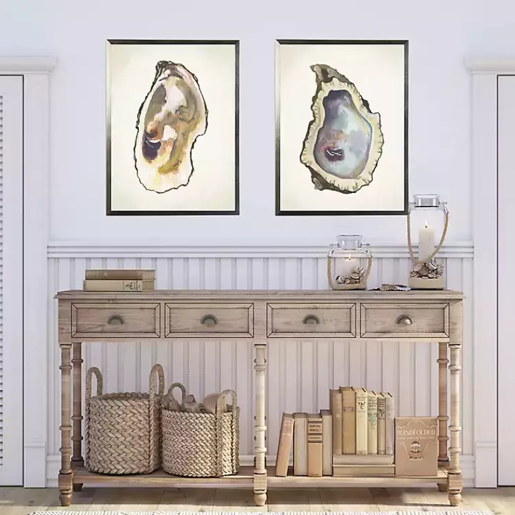Kirklands Home Oyster Shells Framed Art Prints, Set of 2 Clearance