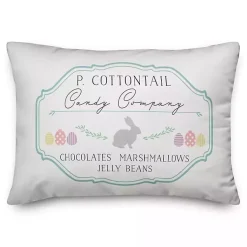 Easter Decorations>Kirklands Home P Cottontail Candy Company Pillow White