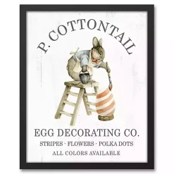 Easter Decorations>Kirklands Home P Cottontail Egg Decorating Framed Canvas Print White