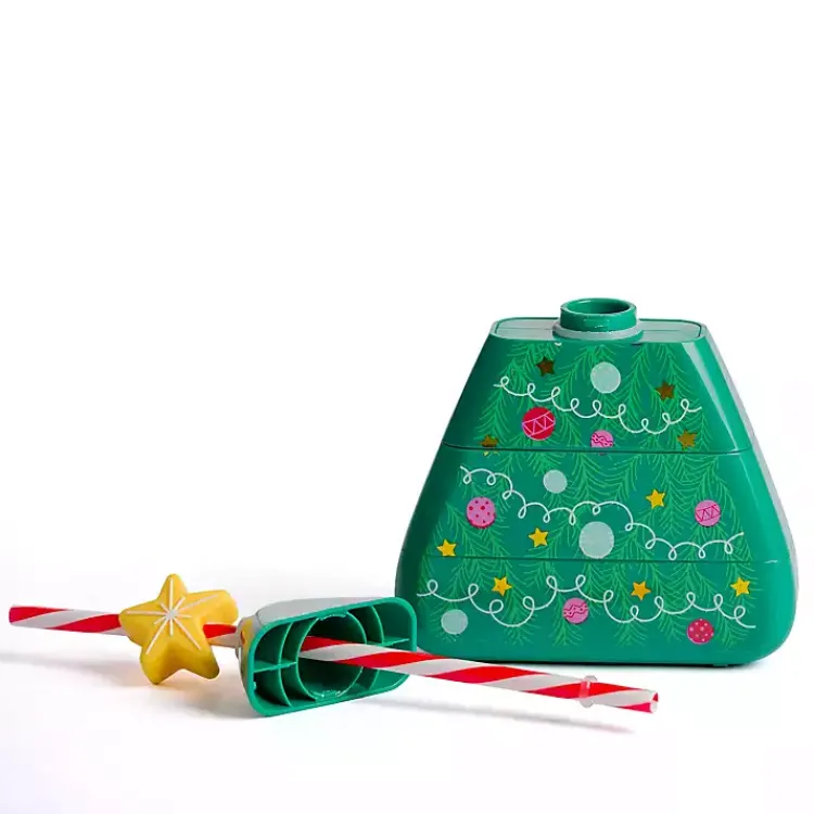 Kirklands Home Packed Party Christmas Tree Sipper Green New