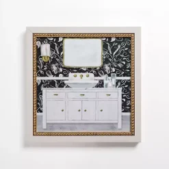 Kirklands Home Paisley Bathroom Sink Framed Art Print Sale