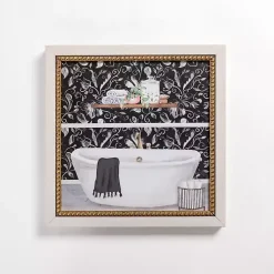 Kirklands Home Paisley Bathroom Tub Framed Art Print Clearance