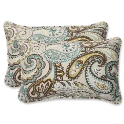 Kirklands Home Paisley Quartz Rectangle Outdoor Pillows, Set of 2 Discount