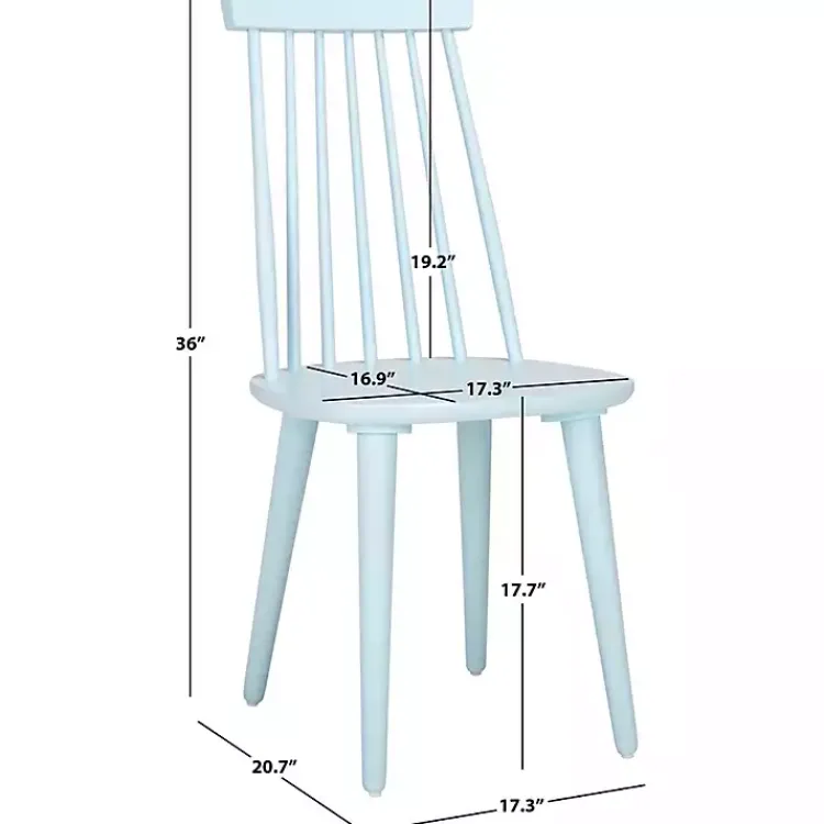 Kirklands Home Pale Burris Dining Chairs, Set of 2 Blue