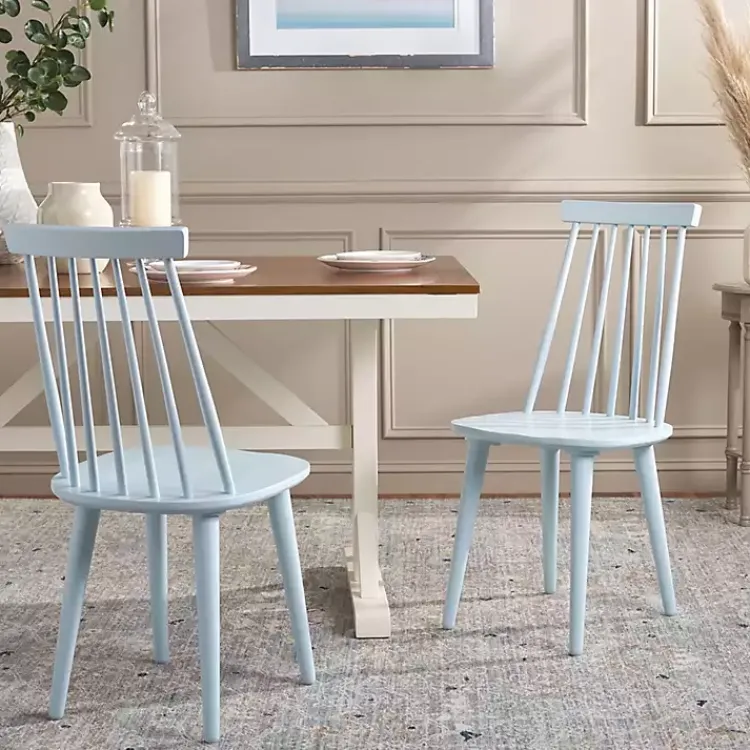 Kirklands Home Pale Burris Dining Chairs, Set of 2 Blue