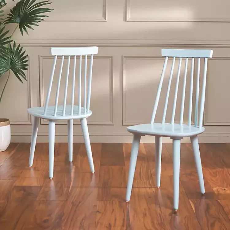Kirklands Home Pale Burris Dining Chairs, Set of 2 Blue