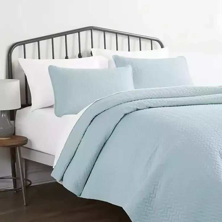 Kirklands Home Pale Herring 3-pc. Queen Quilted Coverlet Set Blue Online