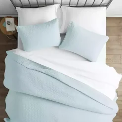 Kirklands Home Pale Herring 3-pc. Queen Quilted Coverlet Set Blue Online