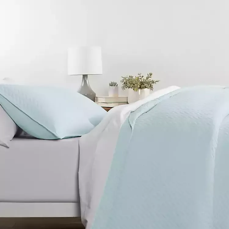 Kirklands Home Pale Herring 3-pc. Queen Quilted Coverlet Set Blue Online