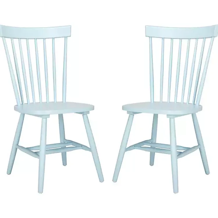 Kirklands Home Pale Parker Spindle Dining Chairs, Set of 2 Blue Discount
