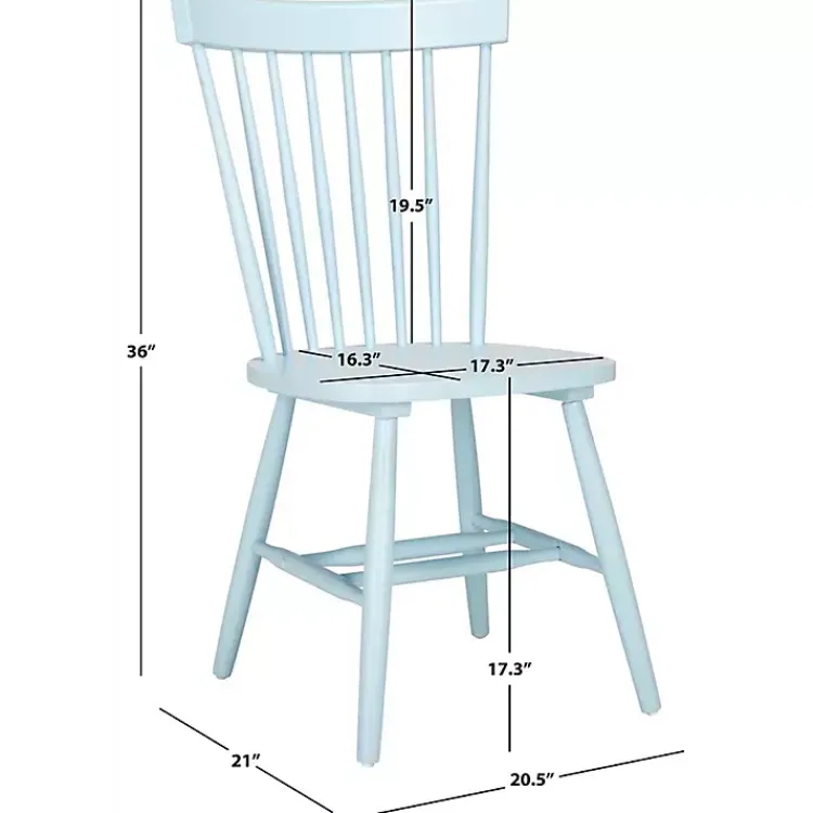 Kirklands Home Pale Parker Spindle Dining Chairs, Set of 2 Blue Discount