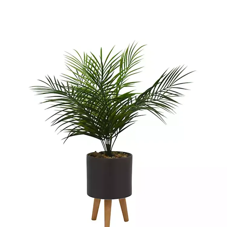 Arrangements & Greenery>Kirklands Home Palm Arrangement in Gray Footed Pot