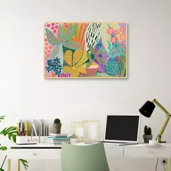 Kirklands Home Palm Heaven Framed Canvas Art Print Multi Clearance