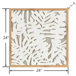 Kirklands Home Palm Leaf II Shadowbox Wall Plaque New