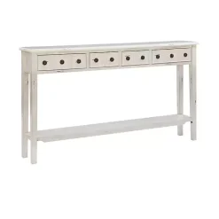 Kirklands Home Paloma Cream 4-Drawer Console Table Ivory Clearance