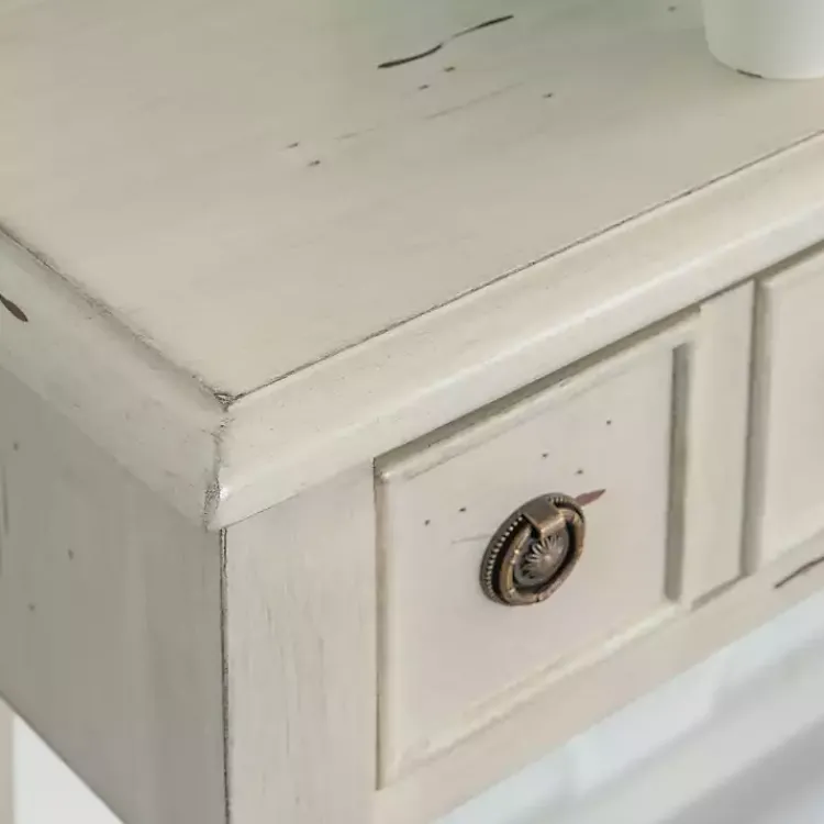 Kirklands Home Paloma Cream 4-Drawer Console Table Ivory Clearance