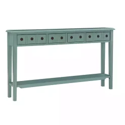 Kirklands Home Paloma Teal 4-Drawer Console Table Green Online