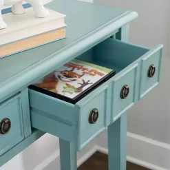Kirklands Home Paloma Teal 4-Drawer Console Table Green Online