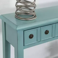 Kirklands Home Paloma Teal 4-Drawer Console Table Green Online