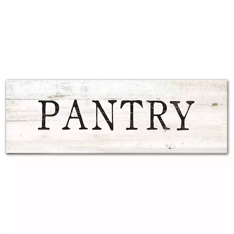 Kirklands Home Pantry Script Canvas Art Print White New