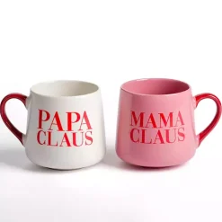 Kirklands Home Papa and Mama Claus Mugs, Set of 2 Discount