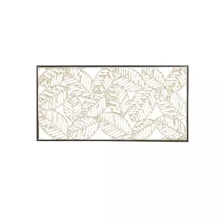 Kirklands Home Paper Cloaked Leaves Metal Plaque White Online