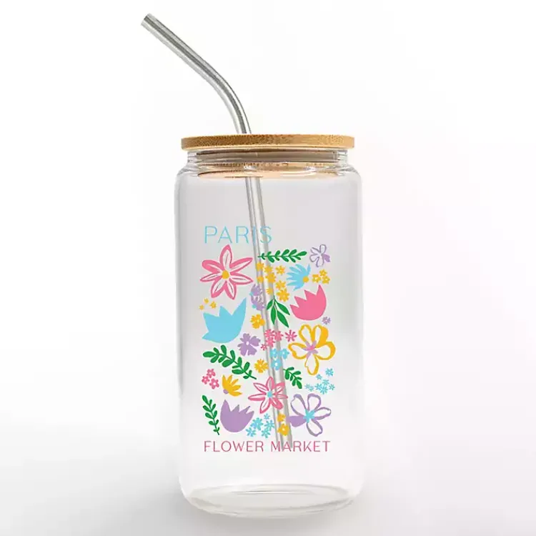 Kirklands Home Paris Flower Market Glass Tumbler Online