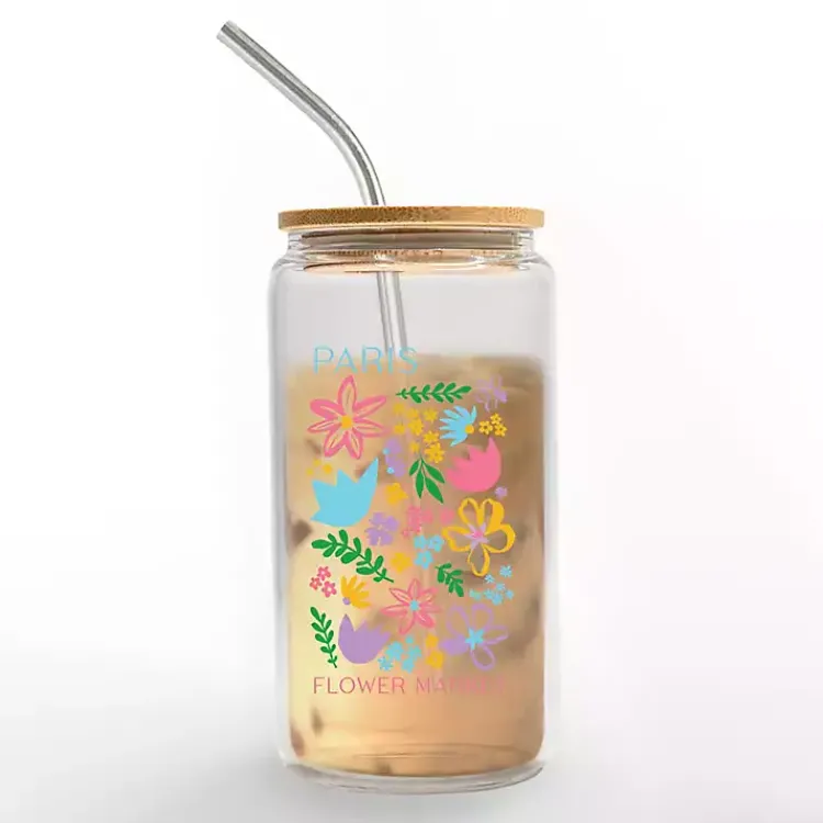 Kirklands Home Paris Flower Market Glass Tumbler Online