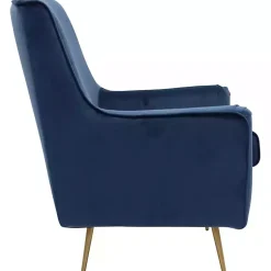 Kirklands Home Parisian Velvet Lana Accent Chair Blue Clearance
