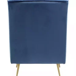 Kirklands Home Parisian Velvet Lana Accent Chair Blue Clearance