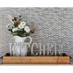 Decorative Trays>Kirklands Home Parquet Fir Wood Decorative Tray Tan