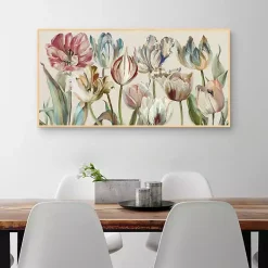 Kirklands Home Parrot Tulips Framed Canvas Art Print Multi