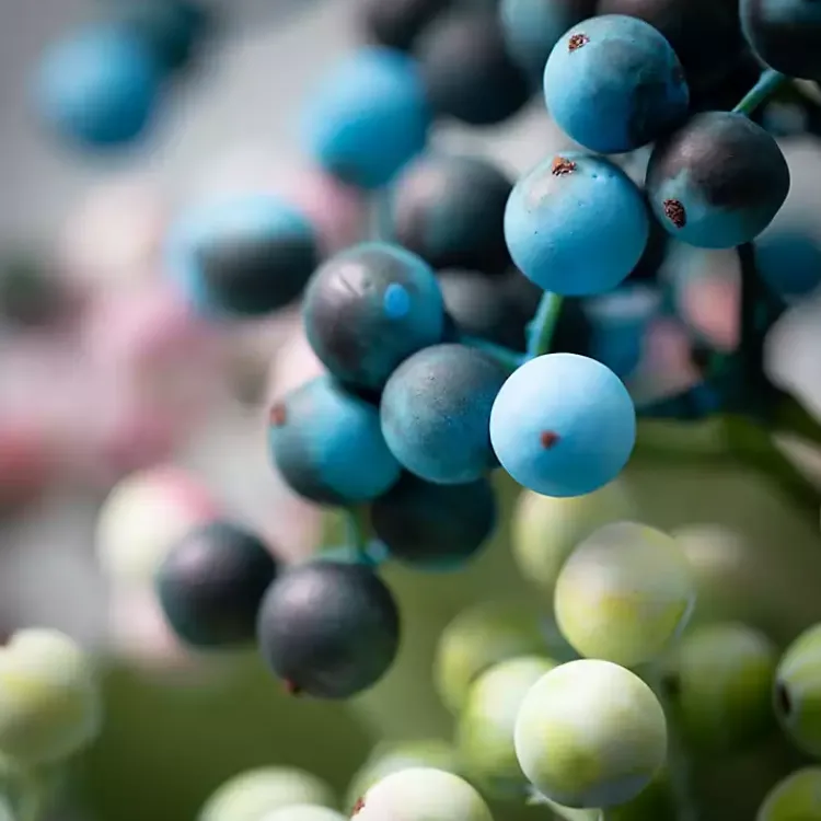Stems & Bouquets>Kirklands Home Pastel Berry Cluster Stems, Set of 3
