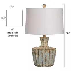 Kirklands Home Pastel Blue Jada Table Lamp White Discount