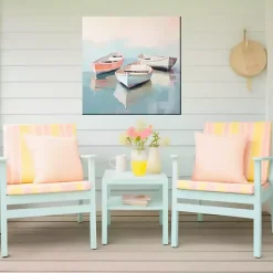 Kirklands Home Pastel Boats Outdoor Canvas Art Print